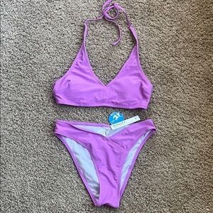 NWT Cupshe Purple Bikini Set Size Small